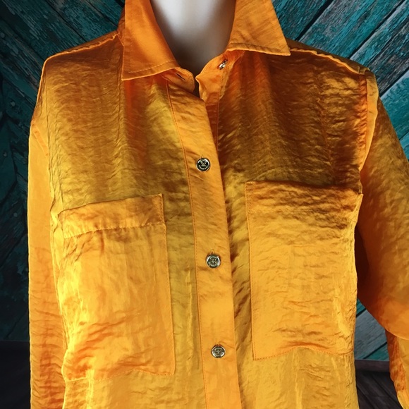 Michael Kors Bright Orange Blouse - Picture 4 of 8